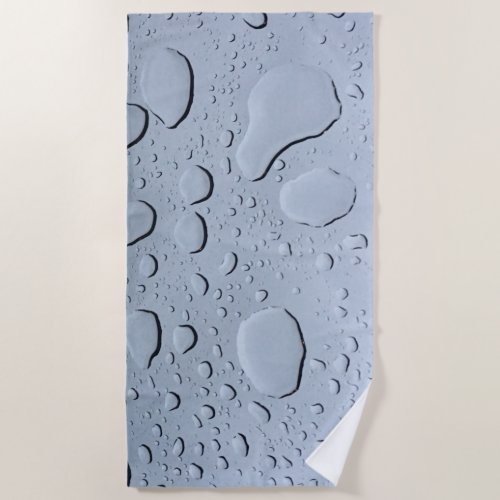 Water Droplet Abstract Crystal Clear Patterns Cool Beach Towel