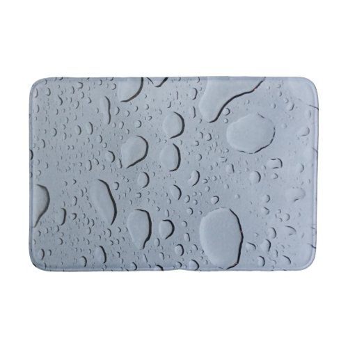 Water Droplet Abstract Drops Crystal Clear Pattern Bath Mat
