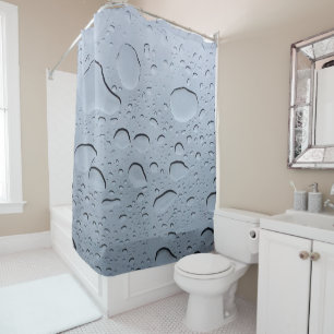 Water Droplet Abstract Drops Crystal Clear Pattern Shower Curtain