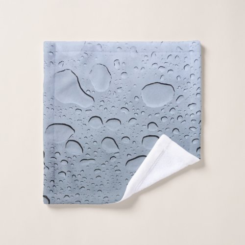 Water Droplet Abstract Drops Crystal Clear Pattern Wash Cloth