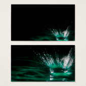 Water droplet splash on black background (Front & Back)