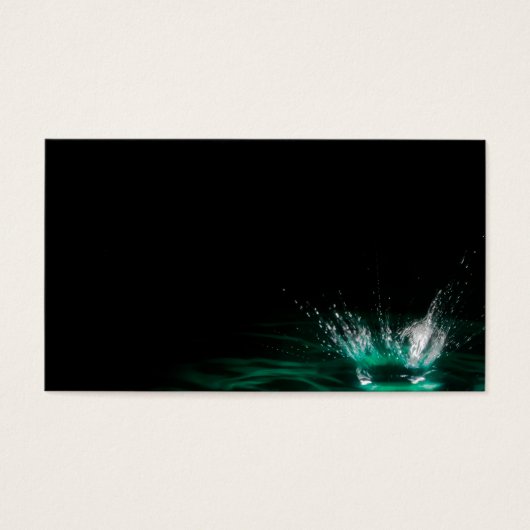 Water droplet splash on black background (Front)