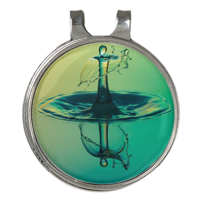 Water droplet splashing into water Best  Golf Hat Clip (Front)