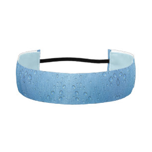Water Droplets Against Blue Sky Athletic Headband