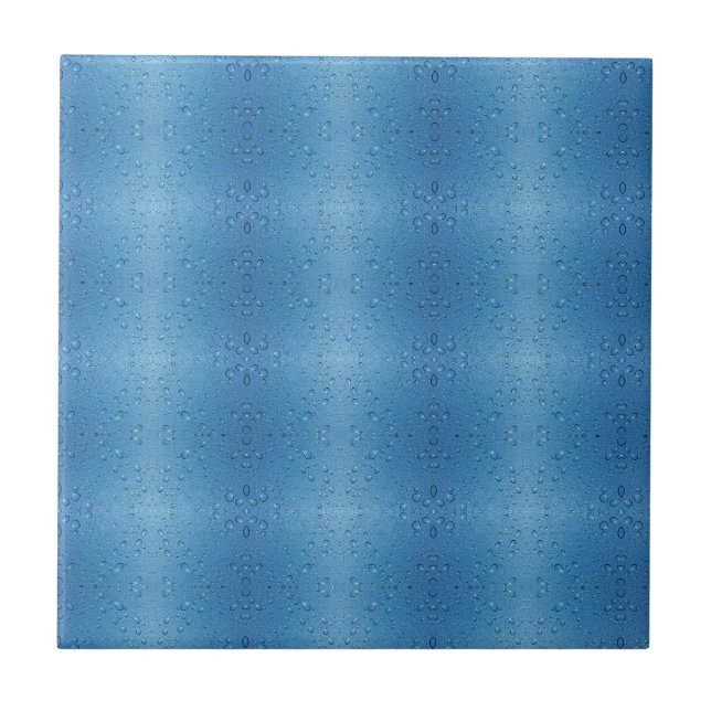 Water Droplets Against Blue Sky Ceramic Tile (Front)