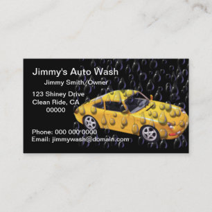Water Droplets Auto Wash Business Cards