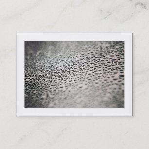 Water Droplets on Glass 02 (Bordered) Business Card