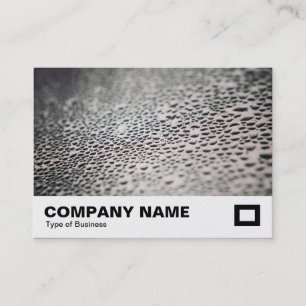 Water Droplets on Glass 02 (Platinum) Business Card