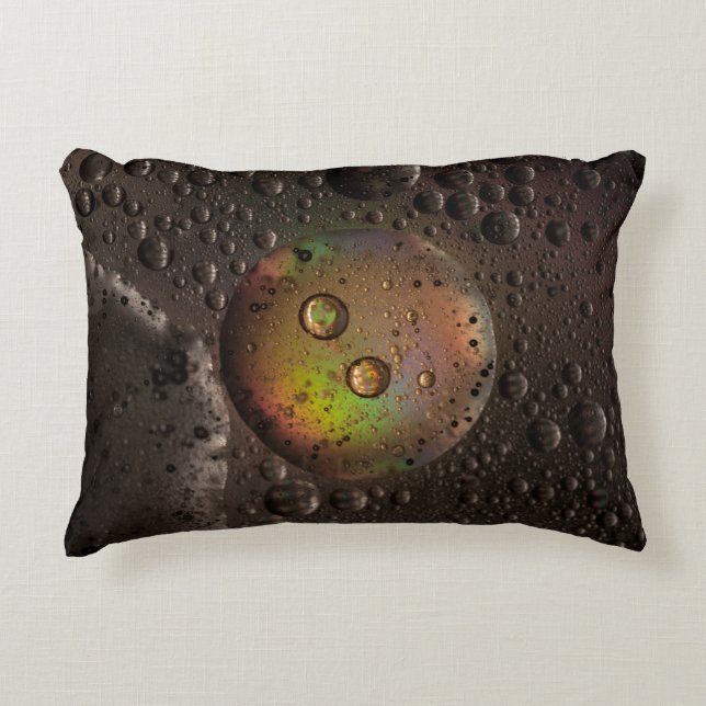 Water droplets on glass panel accent pillow (Front)