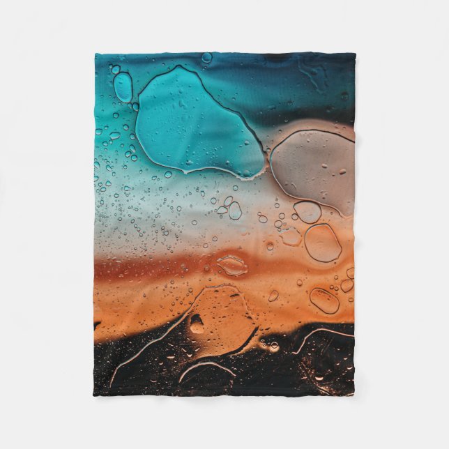 Water droplets on glass panel fleece blanket (Front)