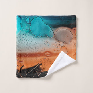 Water droplets on glass panel wash cloth
