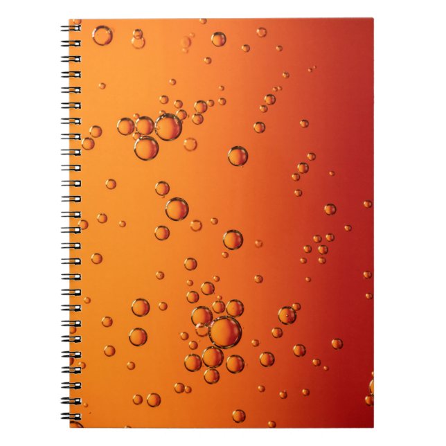 Water droplets on orange surface notebook (Front)