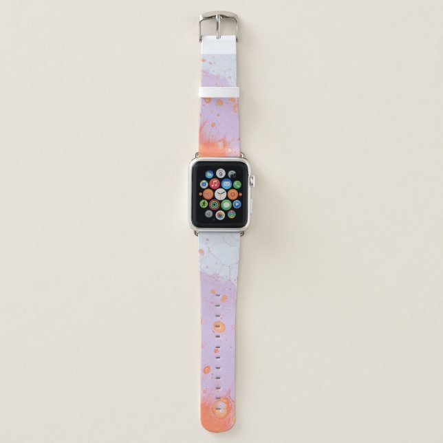 WATER DROPLETS ON RED SURFACE APPLE WATCH BAND (Front)