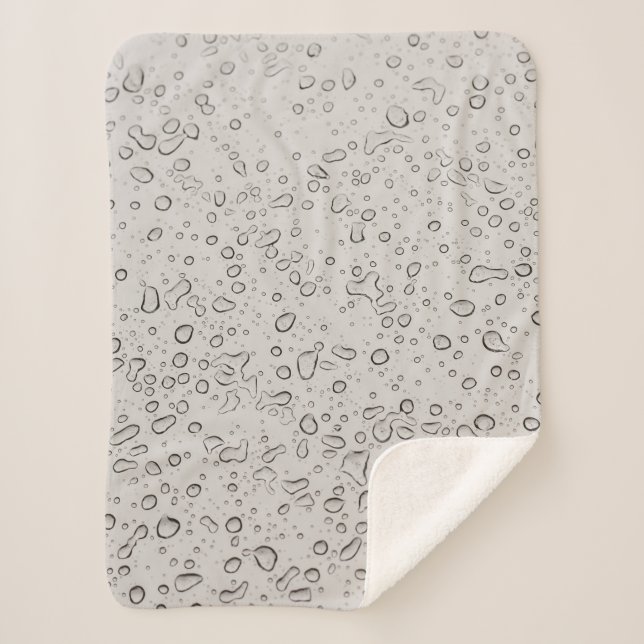 Water droplets sherpa blanket (Front)