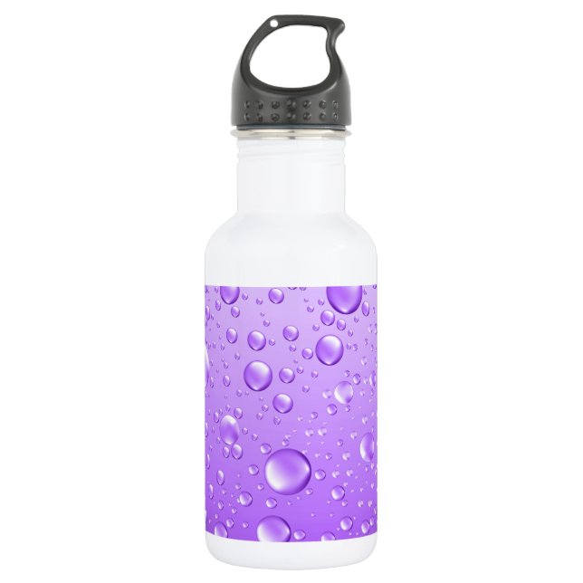 Water Droplets Stainless Steel Water Bottle (Front)