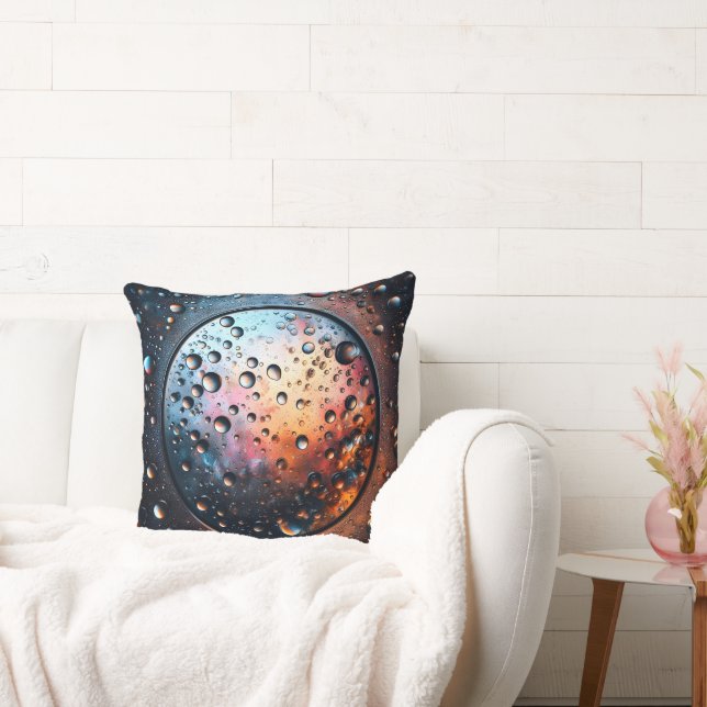 water droplets throw pillow (Couch)