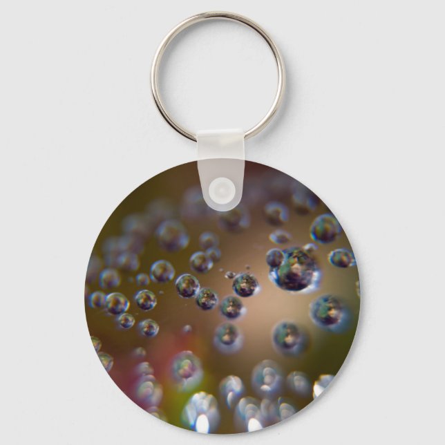 Water Droplets-Water in Motion Keychain (Front)