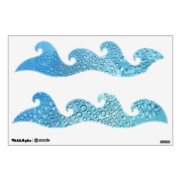 Water Drops Aqua wall decal