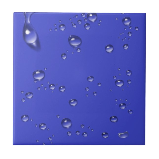 Water Drops Ceramic Tile (Front)