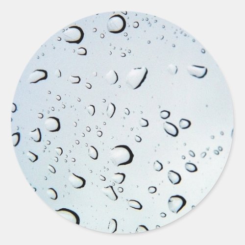 Water Drops Crystal Clear Fine glass tiles Beautif Classic Round Sticker