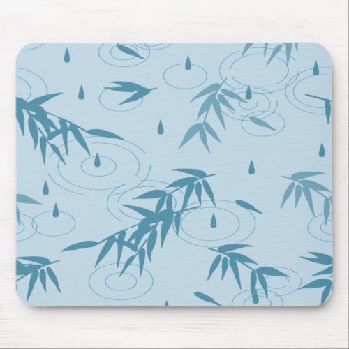 Water Drops From Bamboo Leaves II Mouse Pad