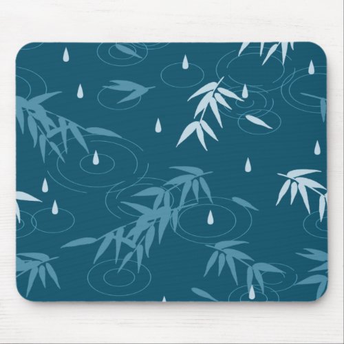 Water Drops From Bamboo Leaves Mouse Pad