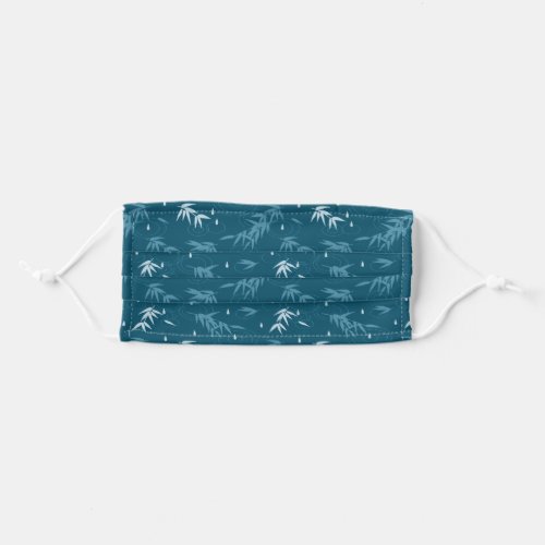Water Drops From Bamboo Leaves Pattern Adult Cloth Face Mask