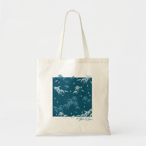 Water Drops From Bamboo Leaves Tote Bag