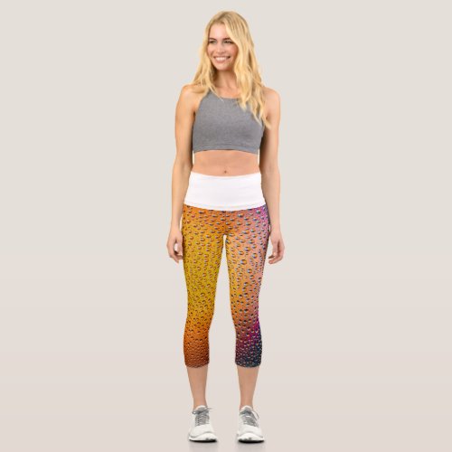 WATER DROPS _ High Waisted Capris