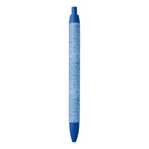 Water Drops Modern Elegant Nature Aqua Template Blue Ink Pen
