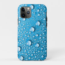 Water Drops on Blue | Custom Phone Case