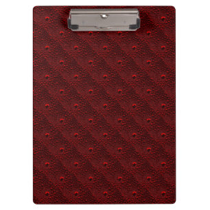 Water Drops on Crimson Metal Clipboard