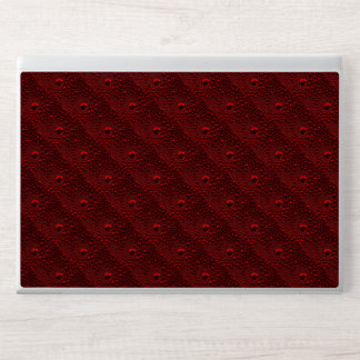 Water Drops on Crimson Metal HP Laptop Skin