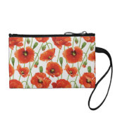 water drops on cute poppies coin purse (Front)