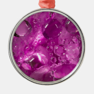 Water drops on flower, California Metal Ornament