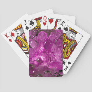 Water drops on flower, California Poker Cards
