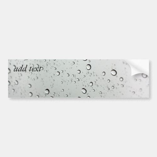 Water Drops on Glass Bumper Sticker