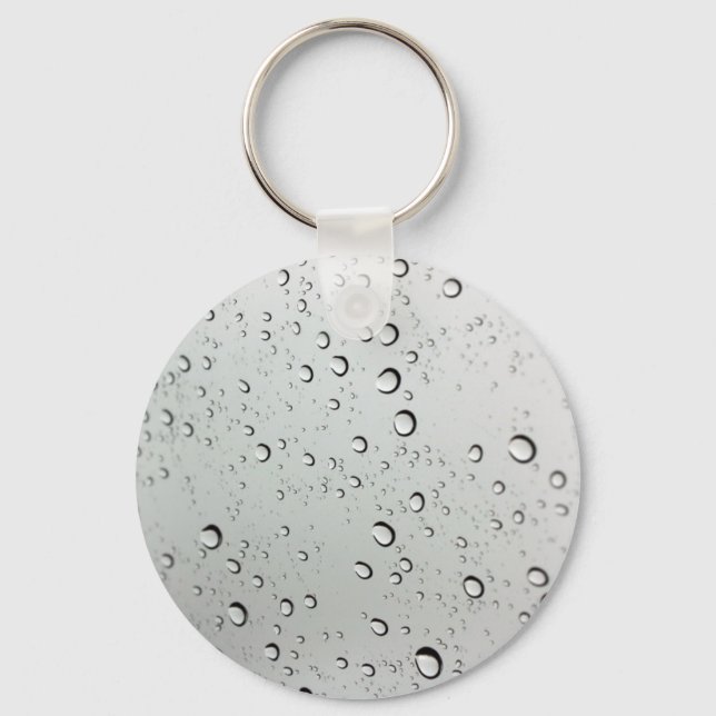 Water Drops on Glass Keychain (Front)