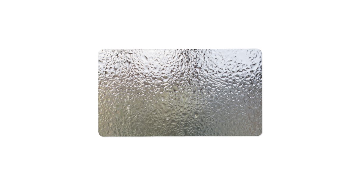 Water drops on glass label | Zazzle