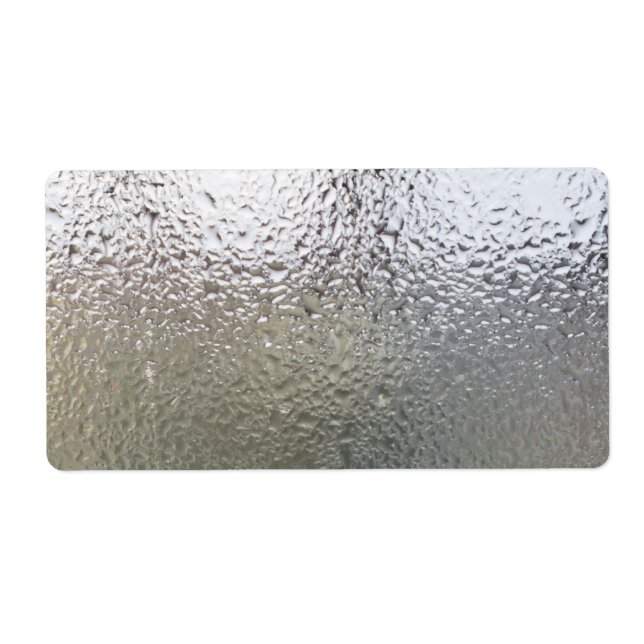 Water drops on glass label (Front)