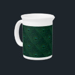 Water Drops on Green Metal Beverage Pitcher<br><div class="desc">Water Drops on Green Metal ,  abstract,  artdeco rainbowart,  digital work by Krisi ArtKSZP .  More Products in Store Category >>> 3D,  Abstract,  Artdeco,  Retro,  Rainbowart >>> Patterned - Gemustert >>> Water Drops on Green Metal</div>