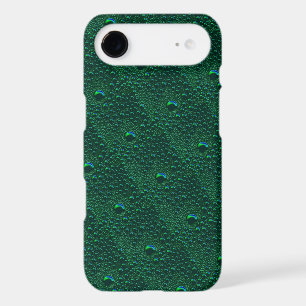 Water Drops on Green Metal iPhone 17 Air Case