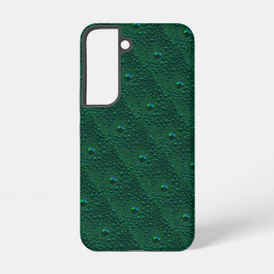 Water Drops on Green Metal Samsung Galaxy S22 Case