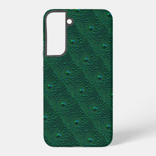 Water Drops on Green Metal Samsung Galaxy S22+ Case