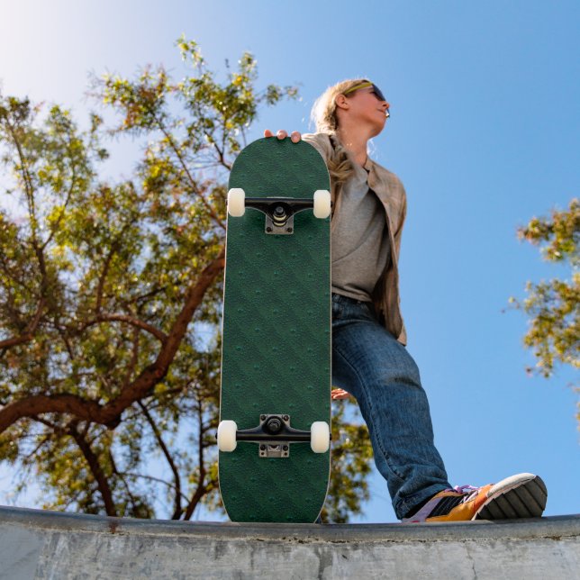 Water Drops on Green Metal Skateboard (Outdoor 1)