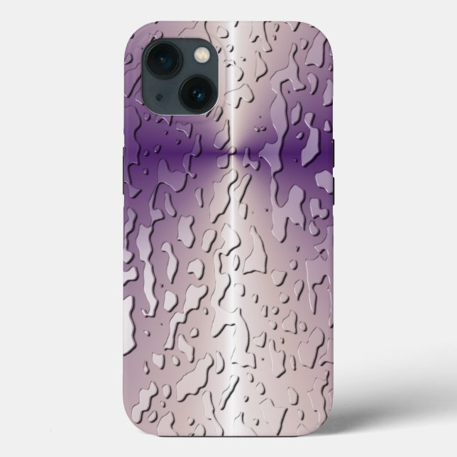Water Drops on Violet Glass Case-Mate iPhone Case (Back)