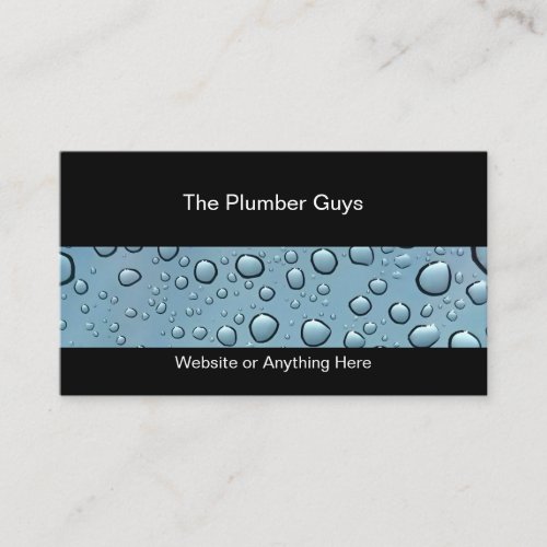Water Drops Plumbing Or Cleaning Service Business Card