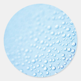 Water Drops Rain Wet Macro Photo Abstract Summer Classic Round Sticker