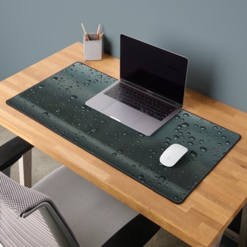 Water Drops Realistic Desk Mat 