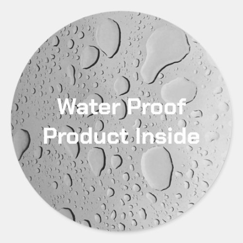 Water Drops Splash Proof Custom Package Label